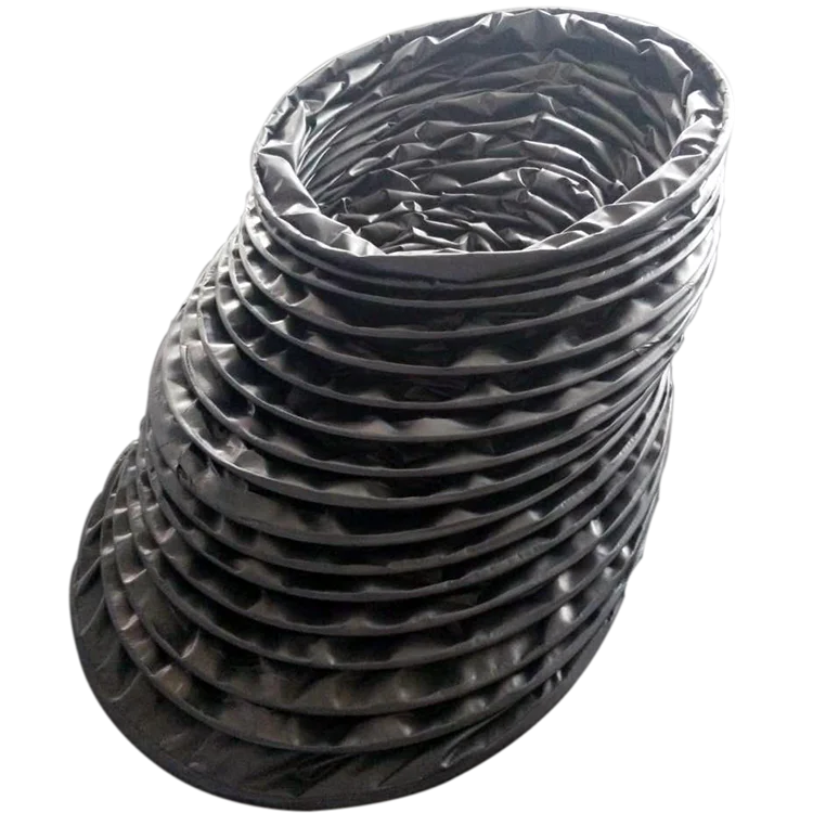 Customized black pvc spiral compressible reinforced air duct hose for coal mine ventilating