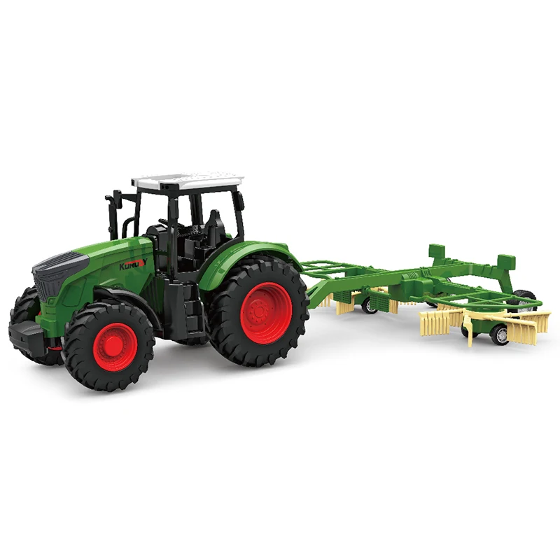 New and popular 1/24 Free Wheel Farmer Grass Cart Farm Tractor Toy Suitable For Children