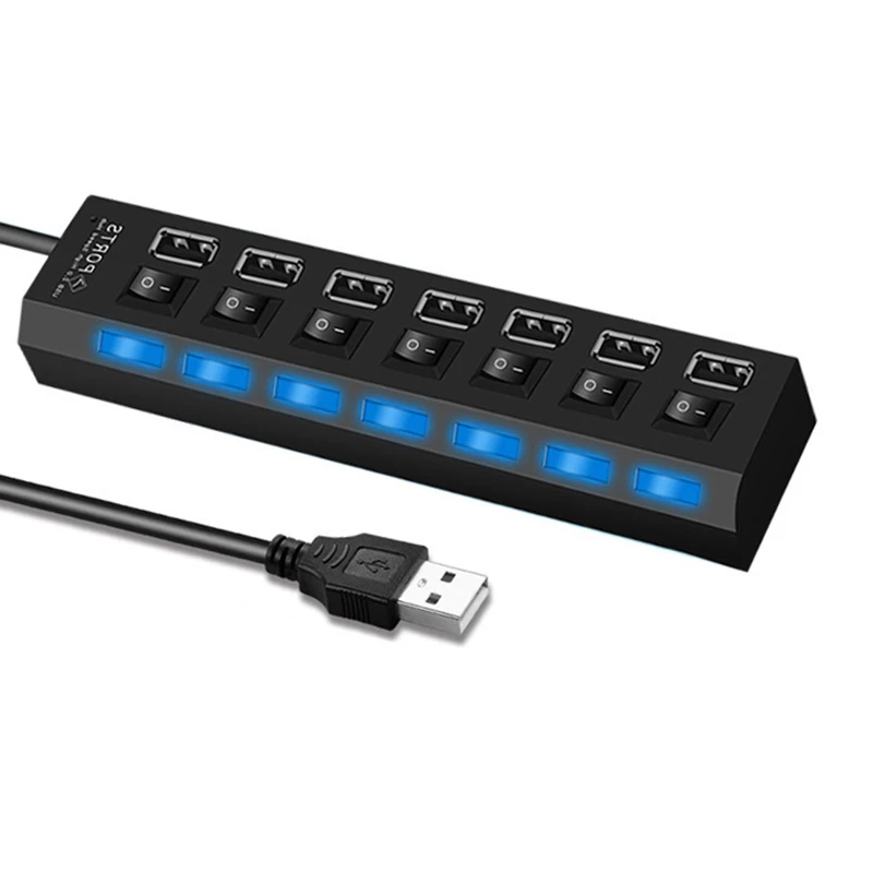 Warehouse High Speed Several Power Computer Usb SD Card Reader USB-C Multiport Adapter Port Type-c 7 In 1 USB C Hub For Macbook