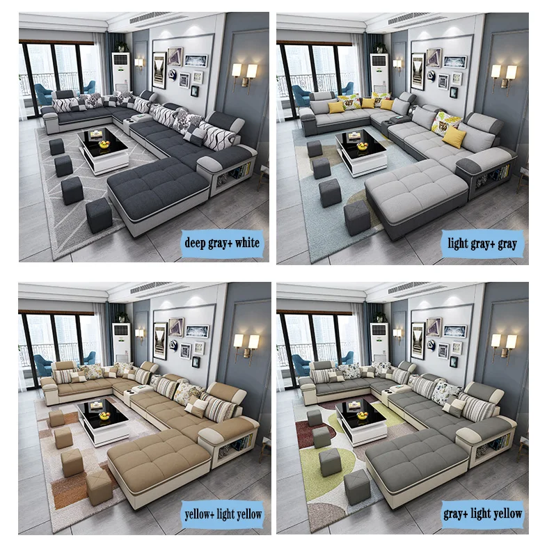  Диван в гостинную livingroomsofa гостиная технологии ткань диван 7 seaterfabric