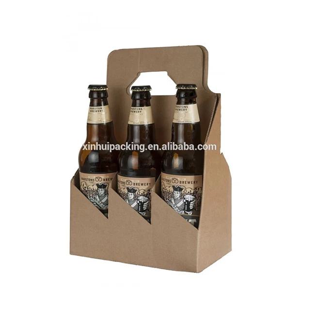 Wholesale Cardboard 3 Pack Beer Carrier Packaging Carton Box