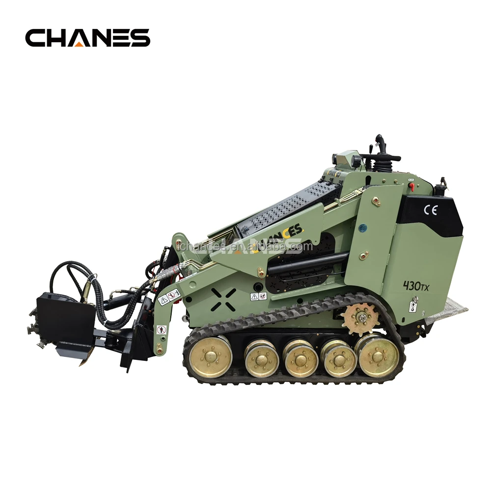 cheap mini skid steer loader for sale mini  china diesel skid steer wheel loader traced loader with stump grinterEPA