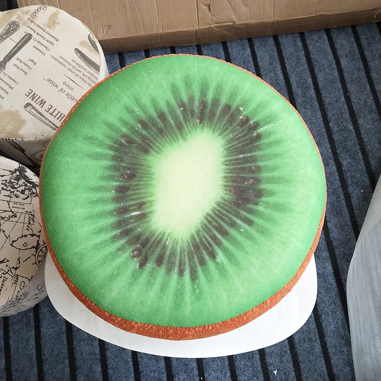 Customized comfortable linen printed chair stool with four wooden legs for living room