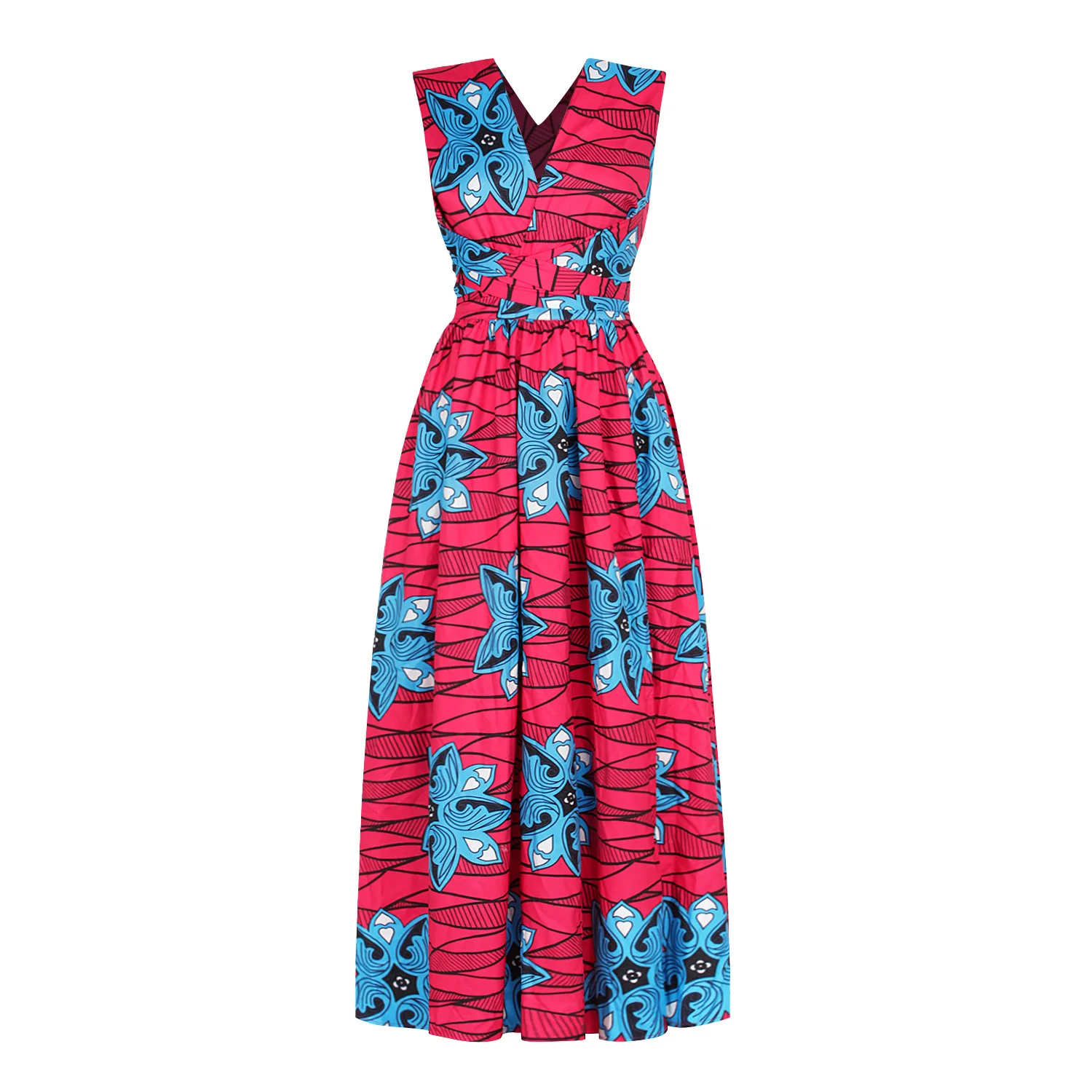 American hot sell women casual  african print kitenge designs traditional dress sexy mixi dress many style wear dashiki shirt