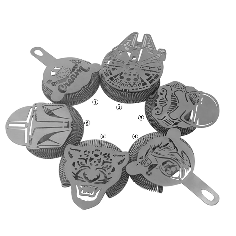 Bar Straine ice filter variety of styles convenient filter Professional  bar tools Stainless Steel Julep Strainer