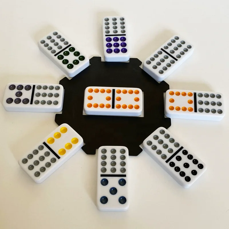 Wholesale custom logo Dominoes Set for Adults Travel Size Dominoes 28 Tiles for Families and Kids