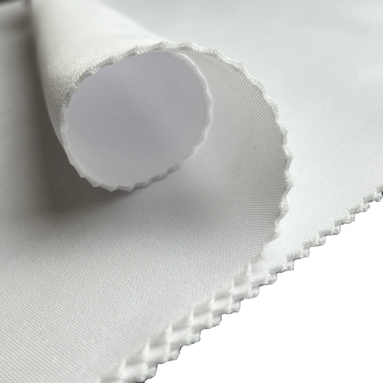 breathable plain white 92 polyester 8 spandex 4 way stretch scuba fabric for sports wear hoodies