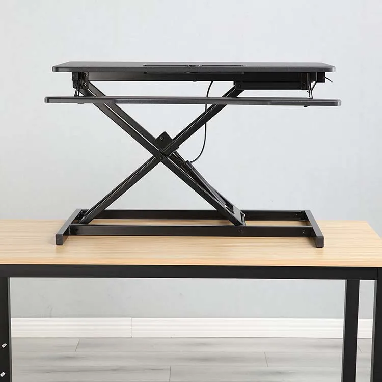 Office Portable gas spring folding desk converter height adjustable sit stand desk