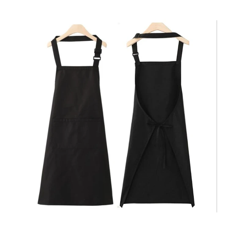 factory hot sale good quality customized black waterproof cooking apron apron kitchen aprons