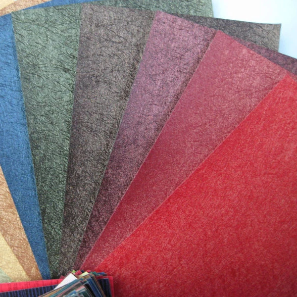 Glossy metallic PVC Paper Vinyl Coated Book Binding and Box Wrapping Paper Made in China