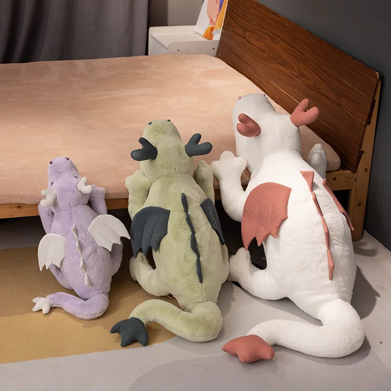 New design cute dragon plush toy dinosaur doll dragon  sleeping pillow doll on the bed selling plush toy party
