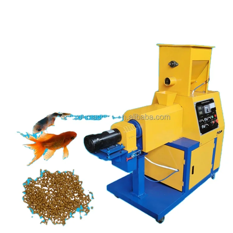 High quality aquatic fish feed puffing machine pellet machine catfish fish feed pallet machine floating