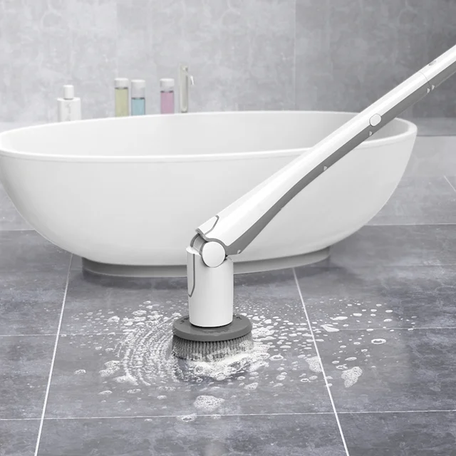 Best selling waterproof cordless scrub brush tile floor scrubber machine with brushes M1 with built-in battery 2000mAh pass CE