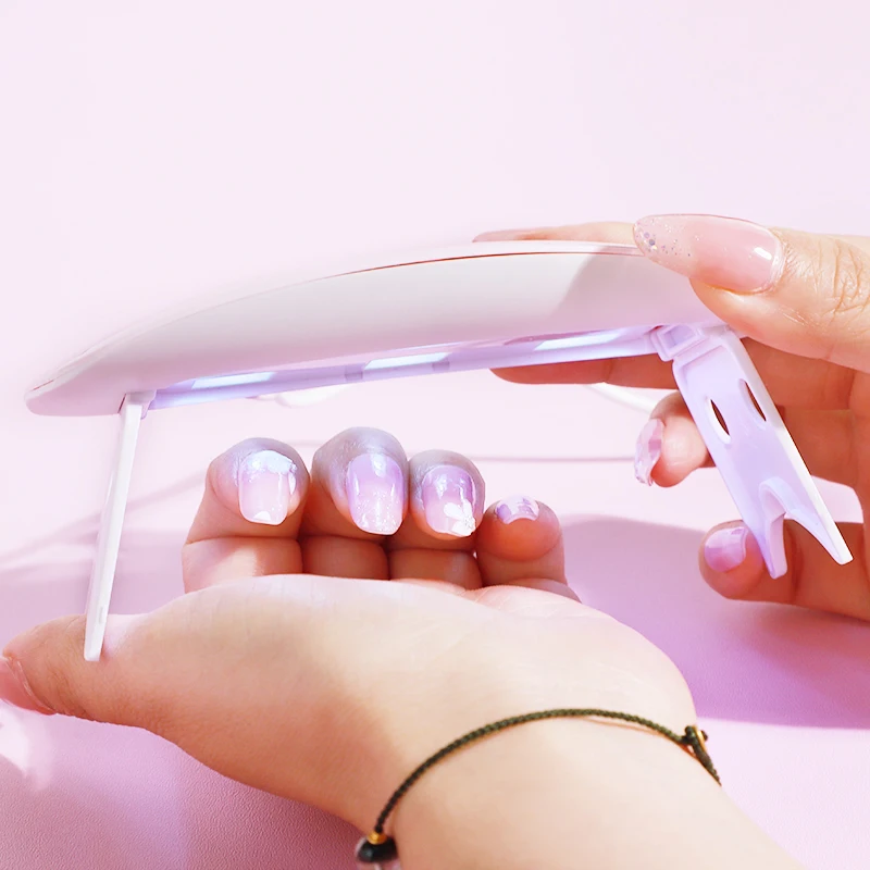 Компактное оборудование для маникюрного салона Sun УФ-лампа сушки гель-лака заряжаемая УФ светодиодная лампа