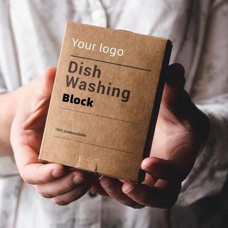 Eco-friendly packing dishwashing sheets to clean washing machine with Biodegradability approved