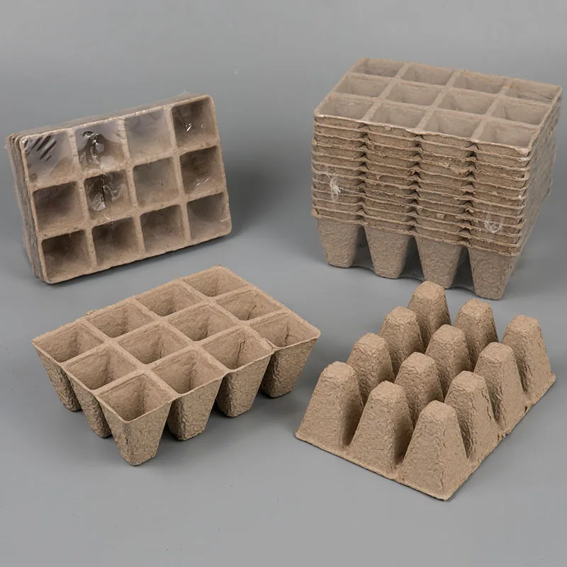 Pulp tray 3X4 nursery tray flower pot environmentally friendly degradable nursery special paper tray nursery Pulp flower pot