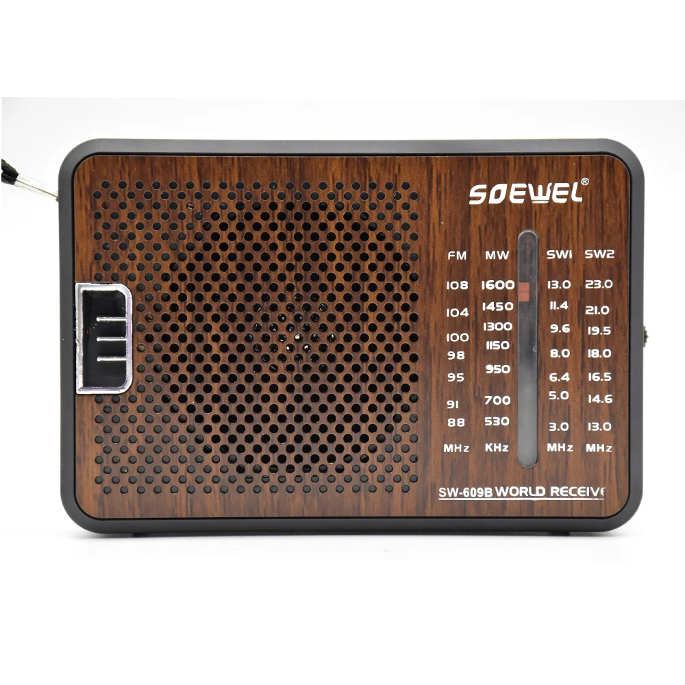 Лучшие продажи SW-609B портативный тонкий AM/FM/SW1/SW2 4 диапазонное радио простые дешевые DC радио