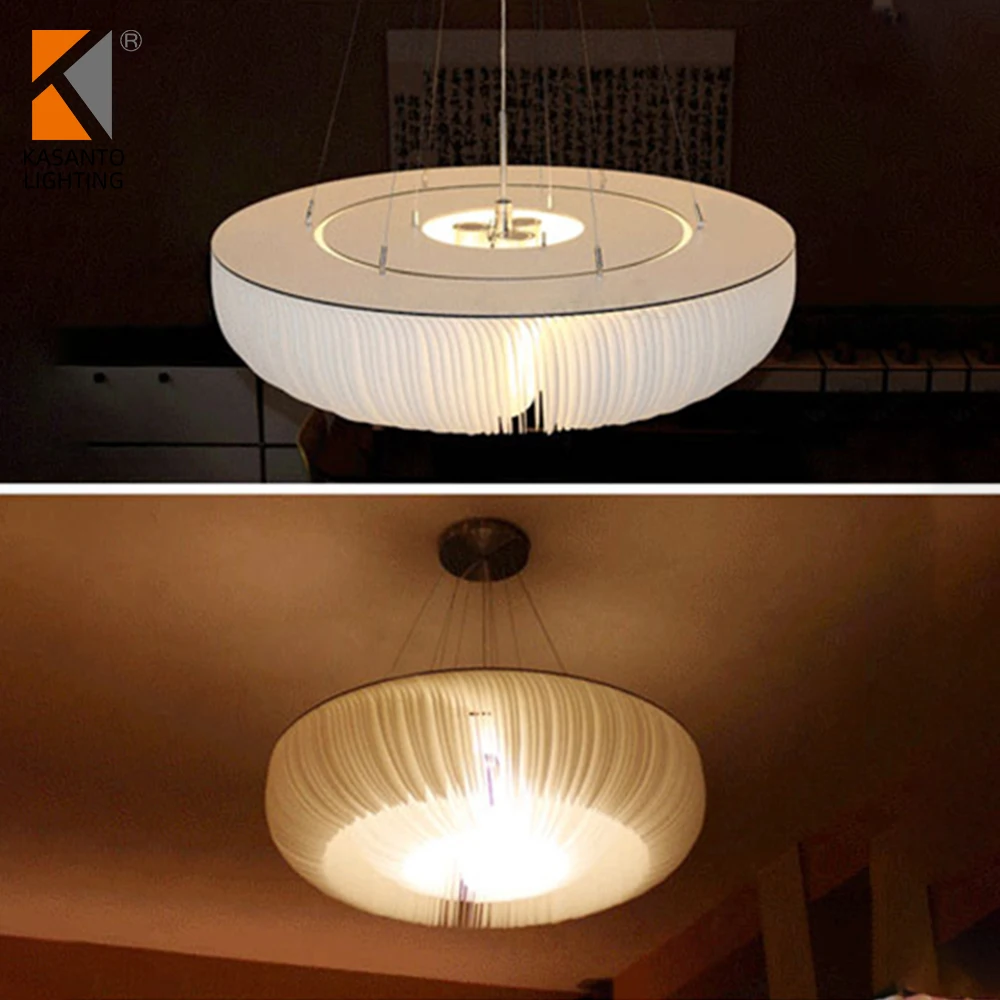 Hot sale vintage pendant lamp white parchment pendant lamp for hotel shop restaurant decoration from zhongshan