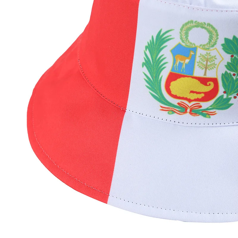printing flag country football outdoor unisex reversible golf knitted custom bucket hat