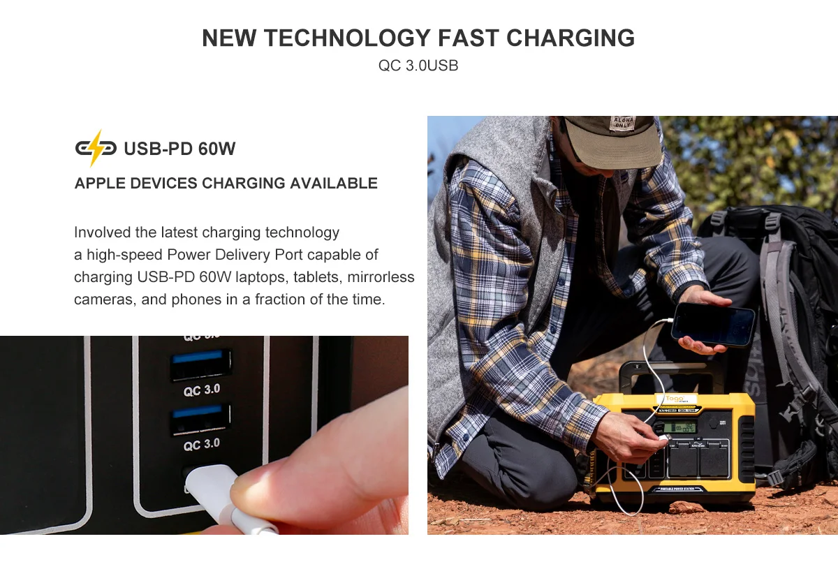 US JP Stock Energy Storage Battery Solar System 1000W Peak 2000w All In One Solar Generator Portable Generator For Home Backup