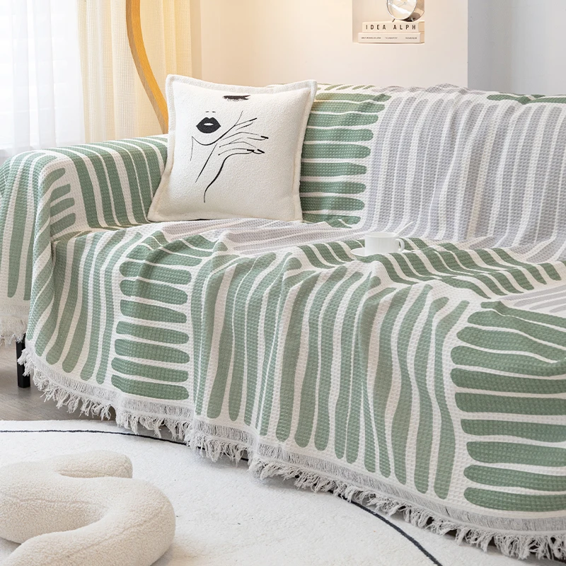 Wholesale One Piece Gift Sofa Cover Geometric Pattern Sofa Cover 1 Piece Easy Waffle Sofa Cover