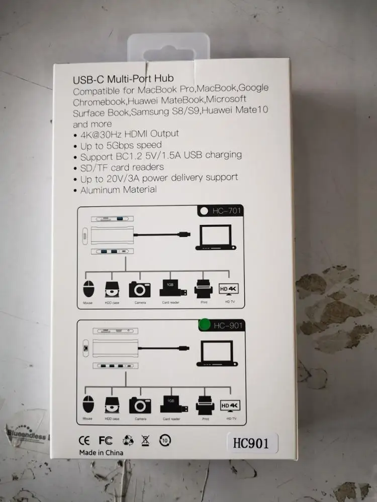  Usb-концентратор 9 в 1 адаптер с портом Hdtv Vga Lan высококачественный Тип C концентратор для