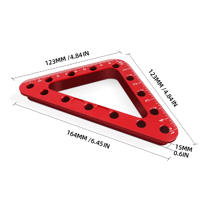 Aluminium 45/90 Degrees L-Shaped Auxiliary Fixture Clip Carpenter Square Ruler Splicing Board Positioning Panel Clamp Ruler