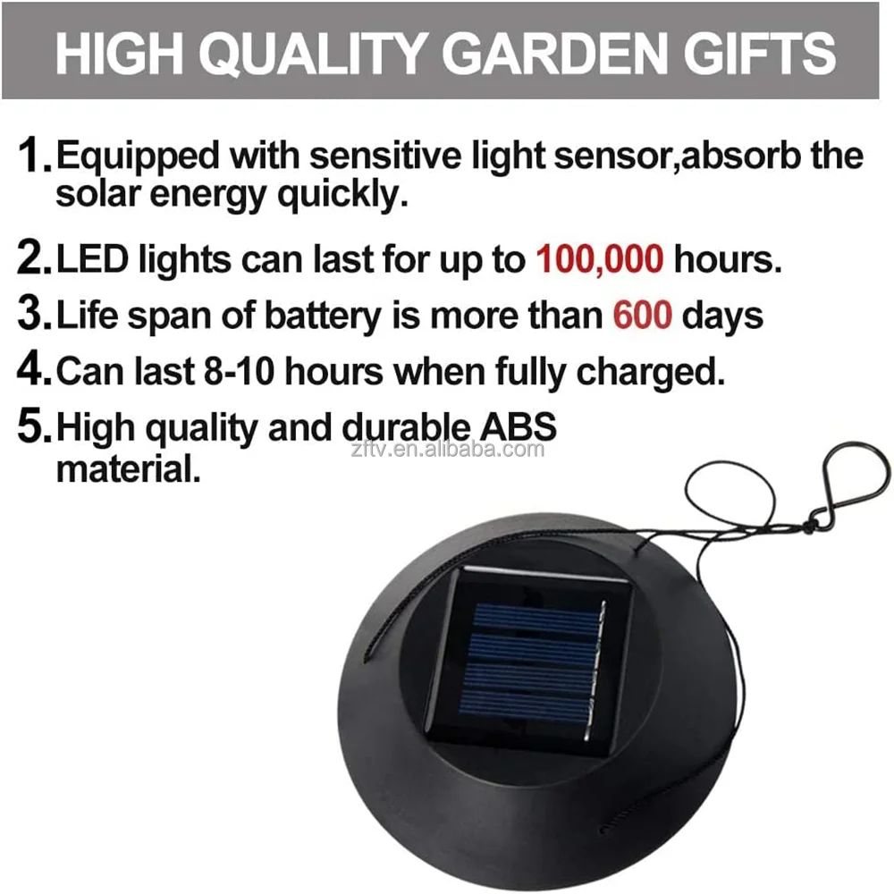 Креативная декоративная Подвесная лампа-колокольчик домашний и уличный водонепроницаемый Светодиодный светильник с изменением цвета солнечной батареей колибри