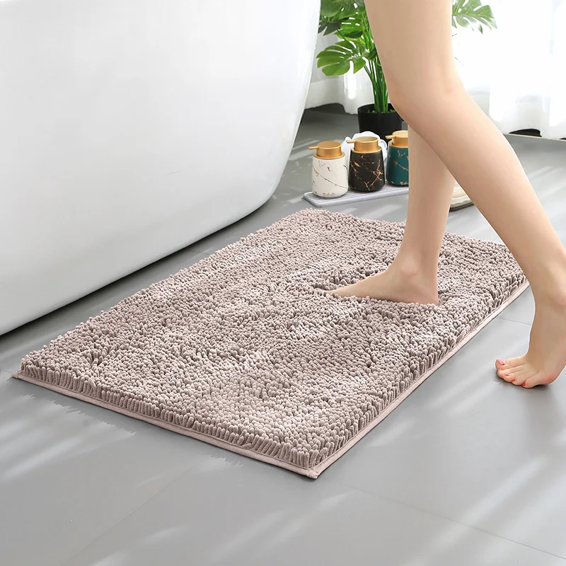 Sky Gray Fluffy Plush Strong water absorption Cheap High Quality Home Rugs And Machine Washable Microfiber Fluffy