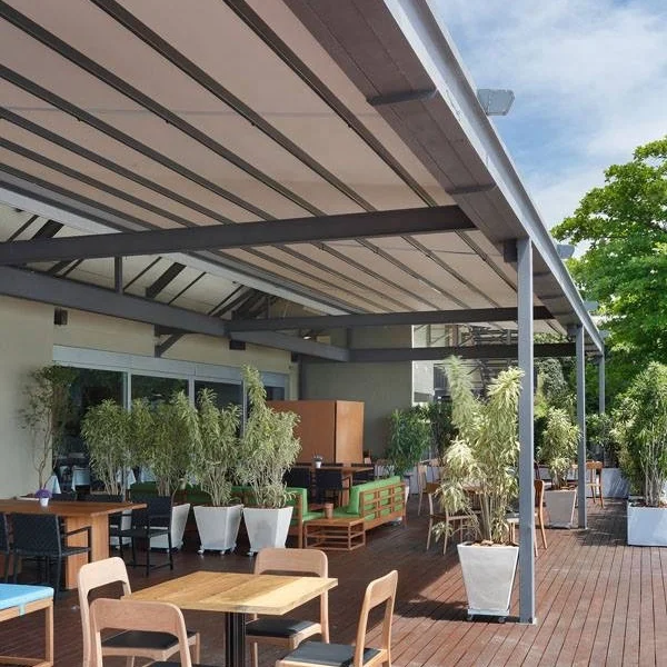 Automatic Folding Roof Sun Shading Aluminum Retractable Luxurious Pergola for Indoor Outdoor Electric Window Balcony