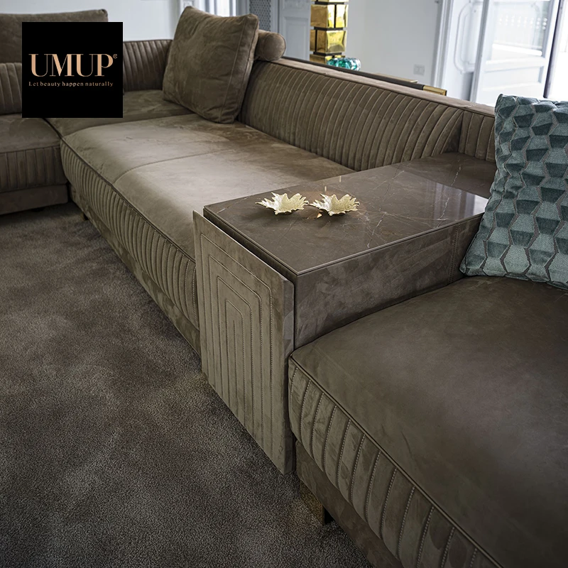 Modern design L shape sectional leather sofa set living room furniture leather sofa for sale