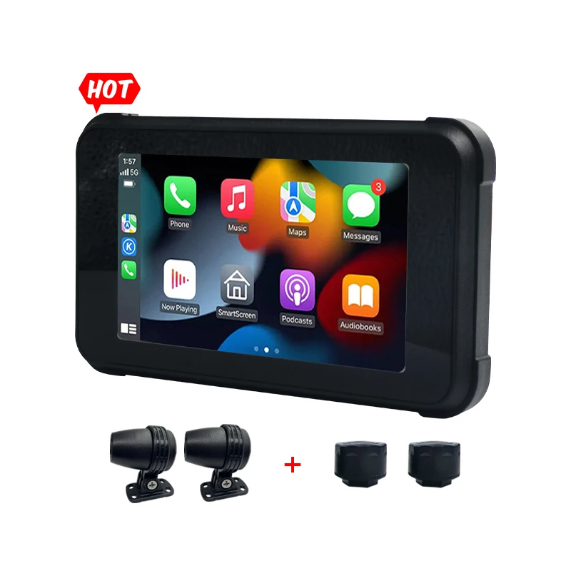 5 inch Linux system universal car stereo 1024*600 waterproof IP67 screen car player built-in GPS Motorcycle radio