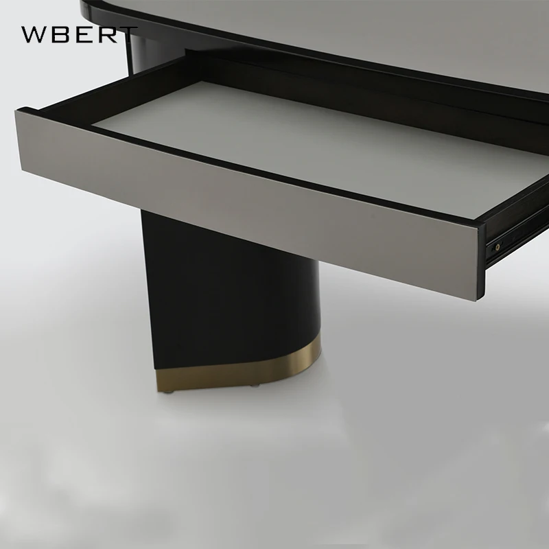 WBERT Italian Light Luxury Office Desk, Hotel Conference Table, Villa High-end Desk, Writing Table, Modern Executive Desk