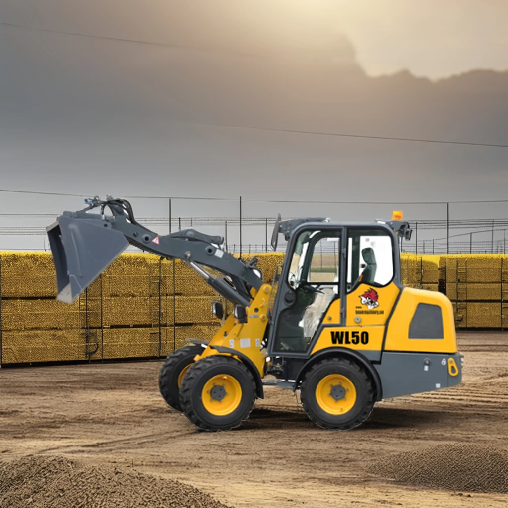 CE & EPA Mini Wheel Loader 4X4 Perkins Engine Hoflader Radlader WL50 Articulated Loader