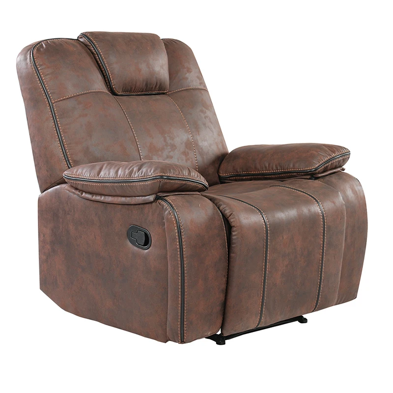 
Wholesale custom brown leather multifunctional sofa and TV lounge chair living room furniture 
