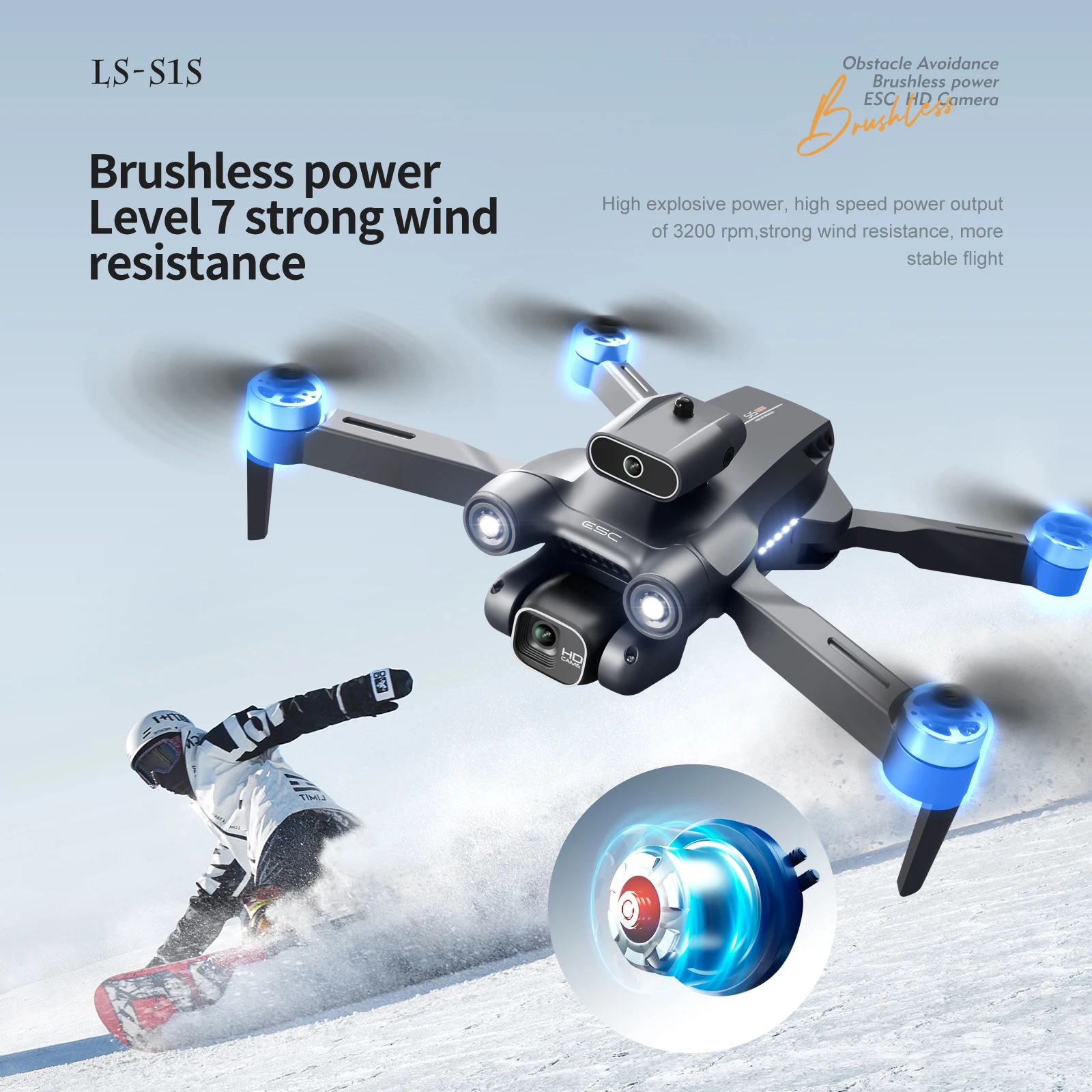 S1S GPS 5G WIFI Obstacle Avoidance Optical Flow Brushless Motor Profesional Drone 4K 6K RC drones with 4k camera and gps