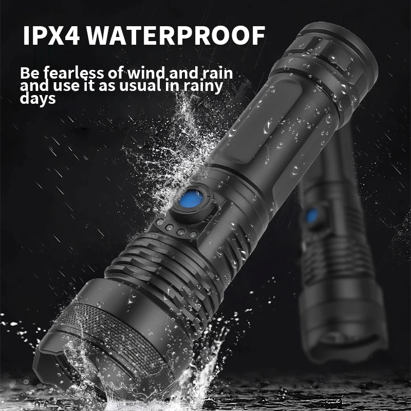 990,000 Lumens Brightness Flash Light Powerful IPX4 Waterproof Torch Light LED Rechargeable Flashlights for Camping Hiking