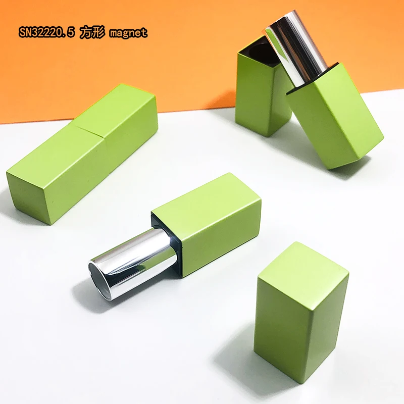 Customization magnet lipstick square shape empty megnetic lipstick cosmetic package