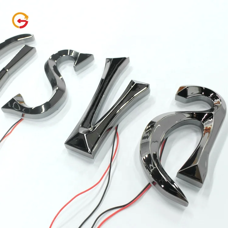 JAGUARSIGN Manufacturer Custom Illuminated 3D Chrome Letters & Numbers Company Back Light Chrome Letreros Luminosos