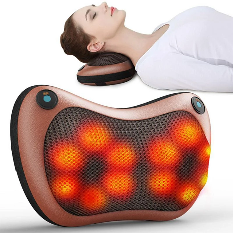 
Portable smart cervical neck shoulder electric full body shiatsu massage pillow for relaxing car seat massage pillow 