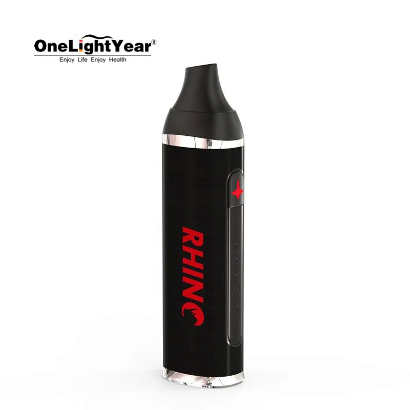 
New Dry Herb Vaporizer Hecig Rhino pathfinder black widow with 1.3ml Ceramic Chamber 2200mah from one light year 