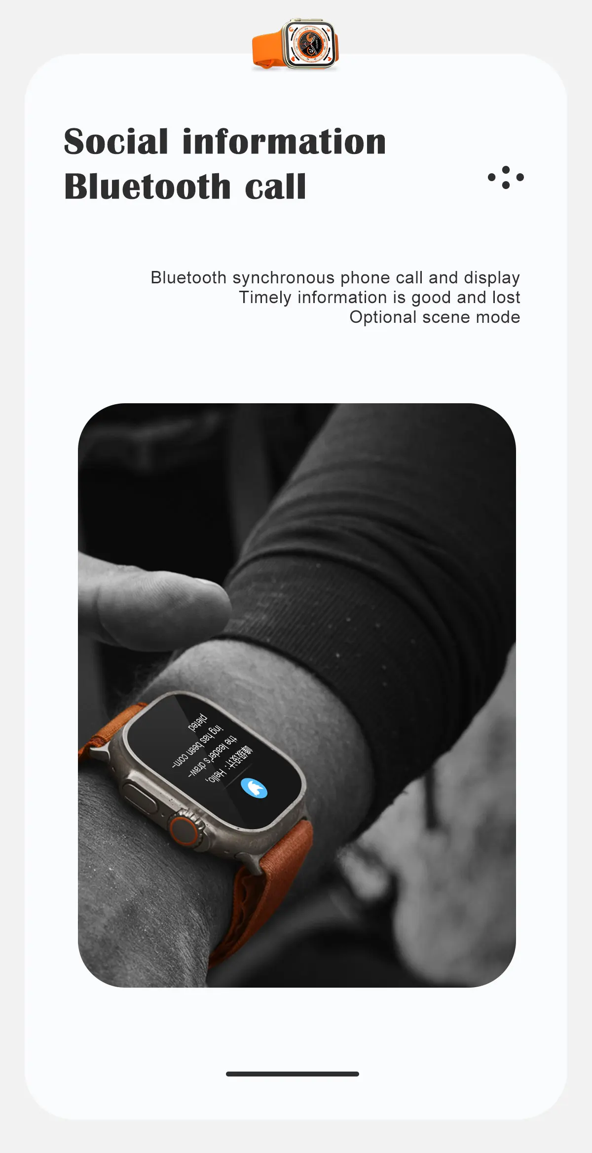 long standby with wireless charging 1.99 inch HD large screen watch band hands free voice assistant smart watches