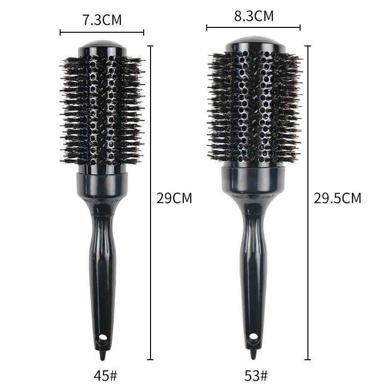 Wholesale Round Blowout Hair Brush for Blow Drying Thermal Barrel Heat Styling with Hairbrush Antistatic Nylon and Boar Bristle