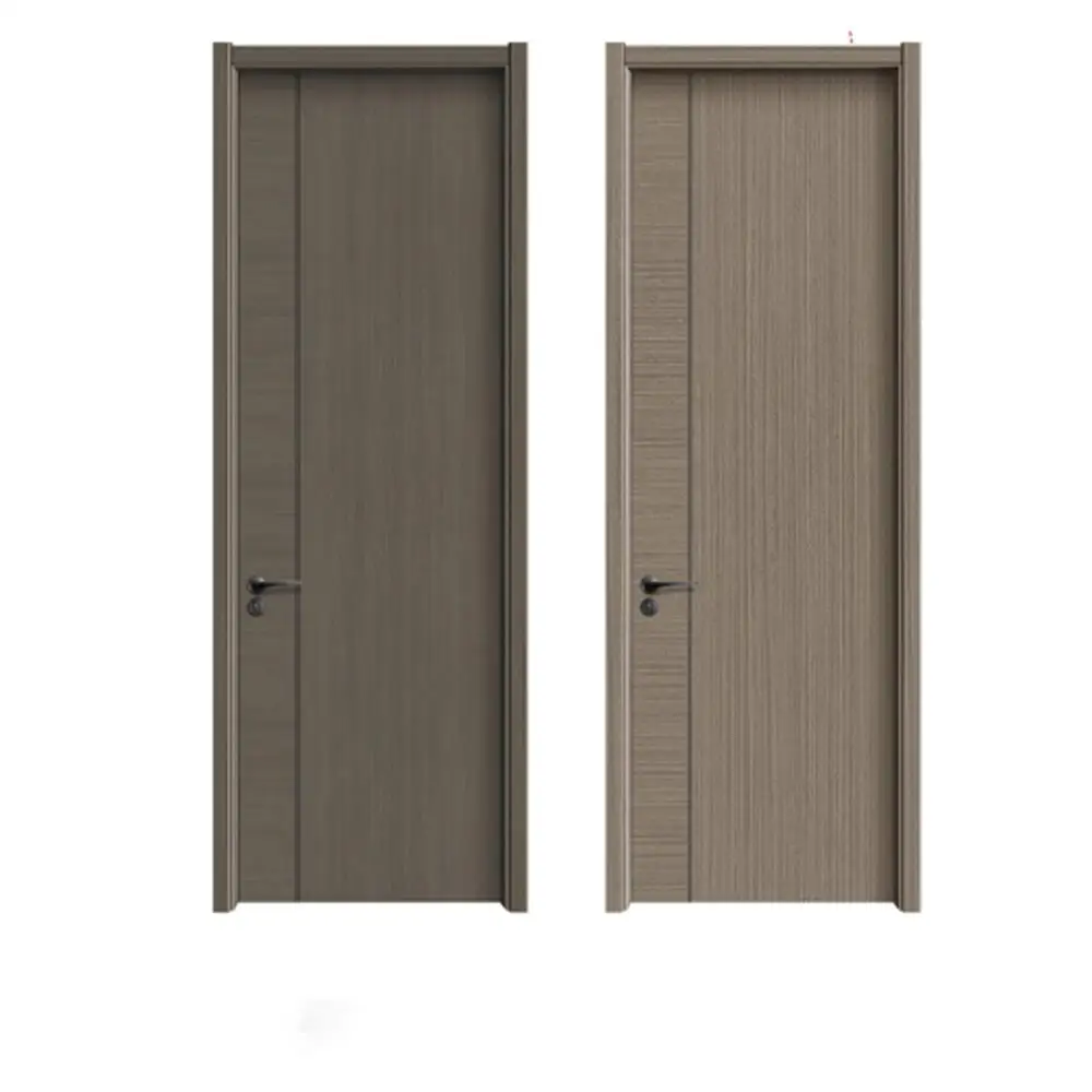 American Style Interior Room White Color Solid Wood Doors Custom Home Hotel Apartment Panel Shaker Mdf Wooden Door With Knob