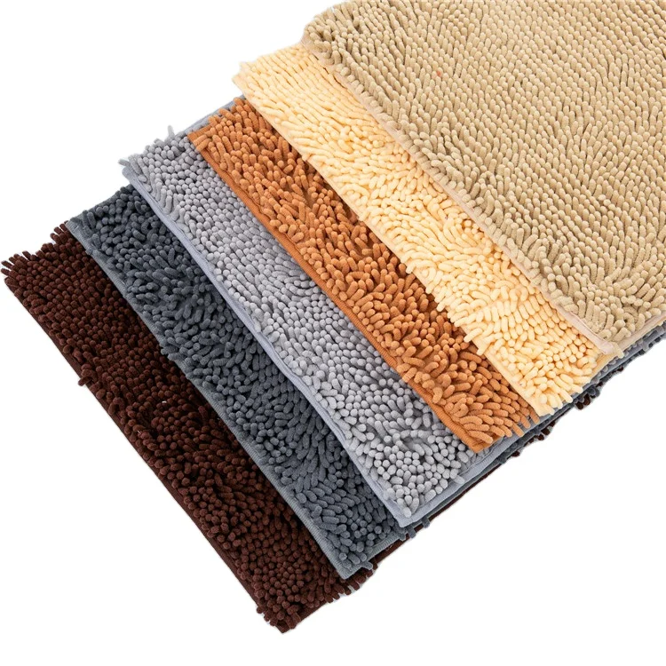 100% polyester microfiber chenille excellent antiskid machine-washable bibulous perfect non-slip