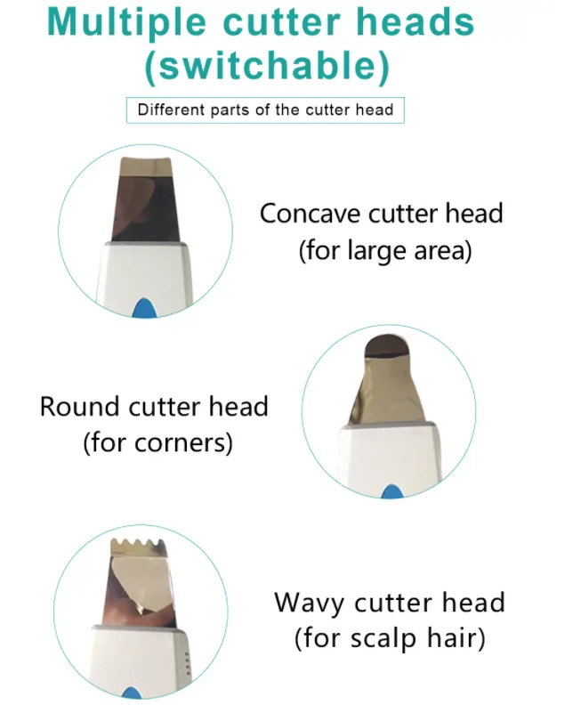 Ультразвуковой скребок для кожи с двумя ручками, машина для глубокой очистки лица, удаление грязи, черных точек и омертвевшей кожи