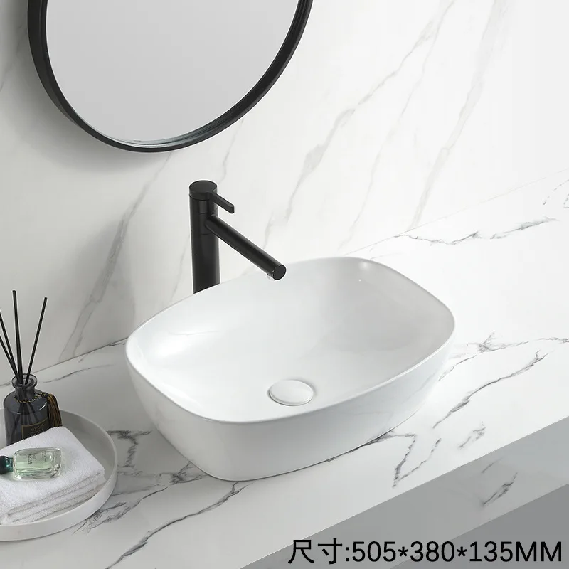 Modern Design Art Basins Sink Ceramic Counter Top Wash Basin Sanitary Ware Porcelain Lavabo Bathroom Basin Sink
