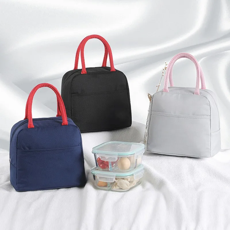 Милый питомец, мультяшный изолированный Ланч-бокс, сумка-тоут для студентов, сумка для пикника из ткани Оксфорд для ланча