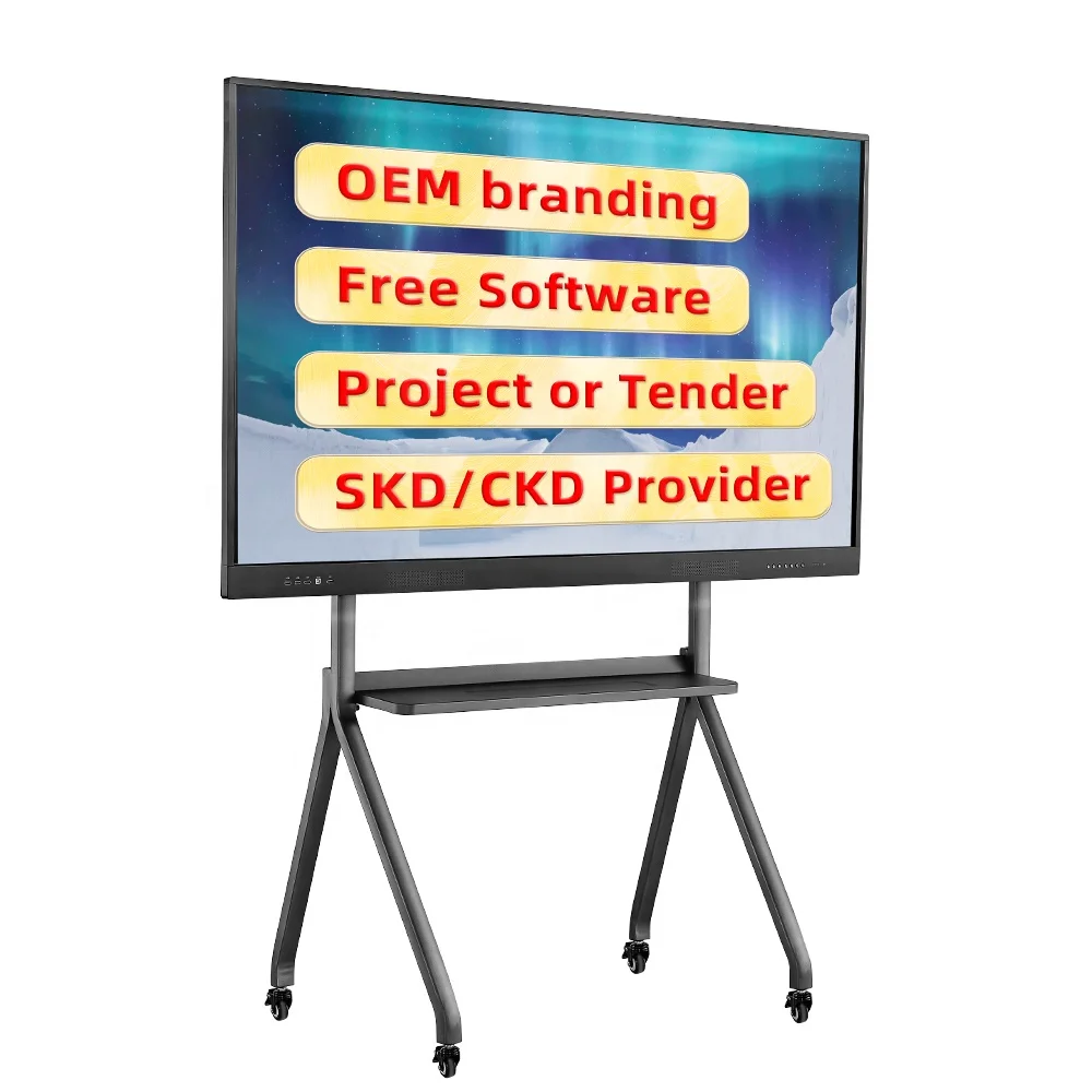 Riotouch Digital Whiteboard 4K Display 65 75 86 inch Interactive Flat Panel Multi Touch Screen Smart Board