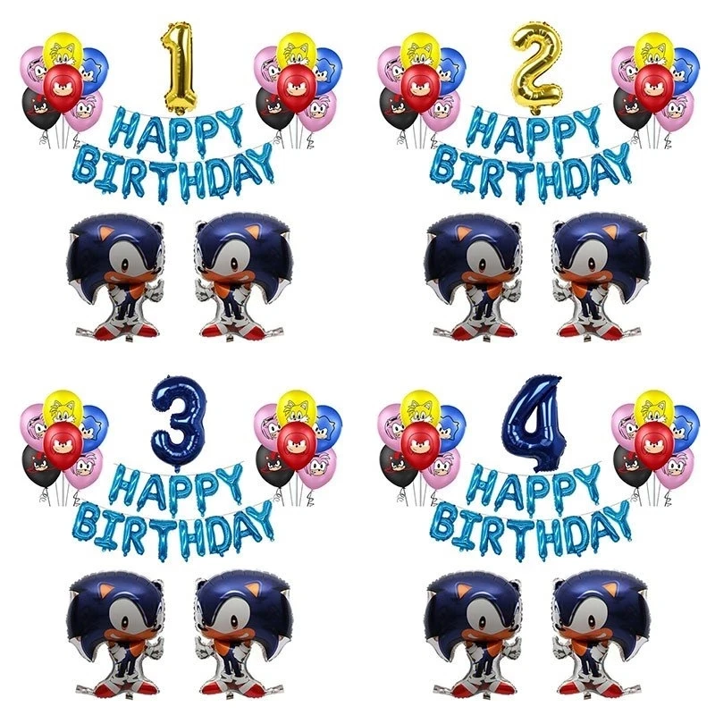 
Cartoon Hedgehog Aluminum Foil Balloon Set 30inch Gold Blue Number Balloon Kids Birthday Party Baby Shower Decoration Supplies 